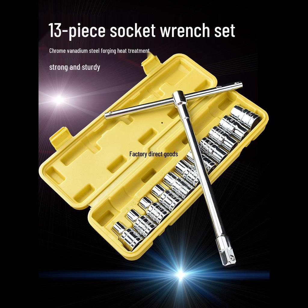 Multifunktionales T-Typ Sechskant-Steckschlüssel-Set für Autoreparatur und Reifenwechsel