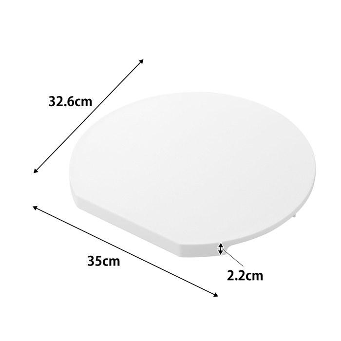 Yamazaki Cutting Board, L, White. Dishwasher Safe, Magnetic, Antibacterial. 12.6 x 10.7 inches. Tower series.