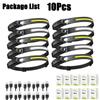 Sensor Headlamp USB Rechargeable LED Flashlight XPE+COB Torch Camping Waterproof Headlight for Fishing Lantern 1/2/3/4/5/8/10PCS