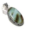 Natural Chrysoprase Gemstone Handmade 925 Sterling Silver Pendant 2.48" ETC-14197