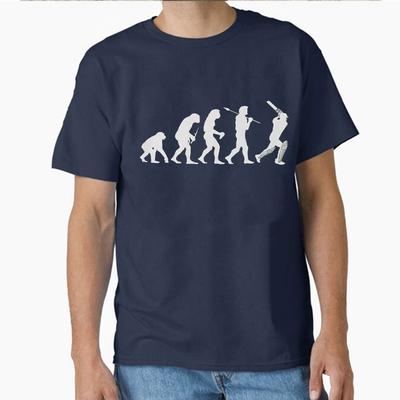 Funny Men Gifts Evolution of Cricket T Shirt From Ape Through Prehistoric Man To Cricket Player Batting Summer Cotton Tee Tops