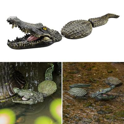 Floating Crocodile Decoy Eco-friendly Pond Floating Fake Crocodile Decoy Realistic Crocodile Pool