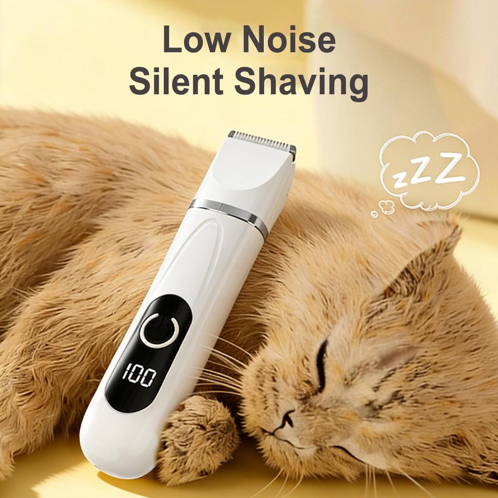 Dog Grooming Kit 4-in-1 USB Rechargeable Electric Shaver Grinder Pet Grooming Kit For Puppy Pet Dachshund Home Indoor Paw Claw