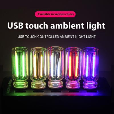 New LED Glass Bottle Romantic Universal Soft Light USB Touch Night Light Car Interior Ambience Light Car