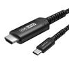 Konverzní kabel JSAUX HDMI Type C 3M, 4K@60Hz USB 3.1 Thunderbolt 3/4 kompatibilní kabel USB typu C na HDMI 2.0 HDMI pro zobrazení z chytrého telefonu na