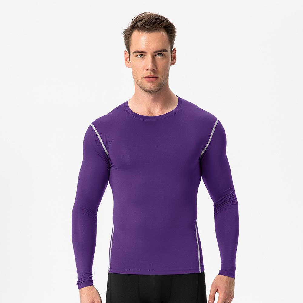 Men's Quick-Dry Autumn Training Tights with Sweat-Wicking Long Sleeves for Running, Basketball, and Fitness