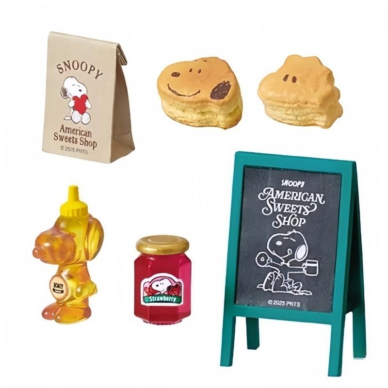 Re-Ment Of 8 Types Of Miniature Scene Model Collectible es From Rement Snoopy'S American Dessert Shop