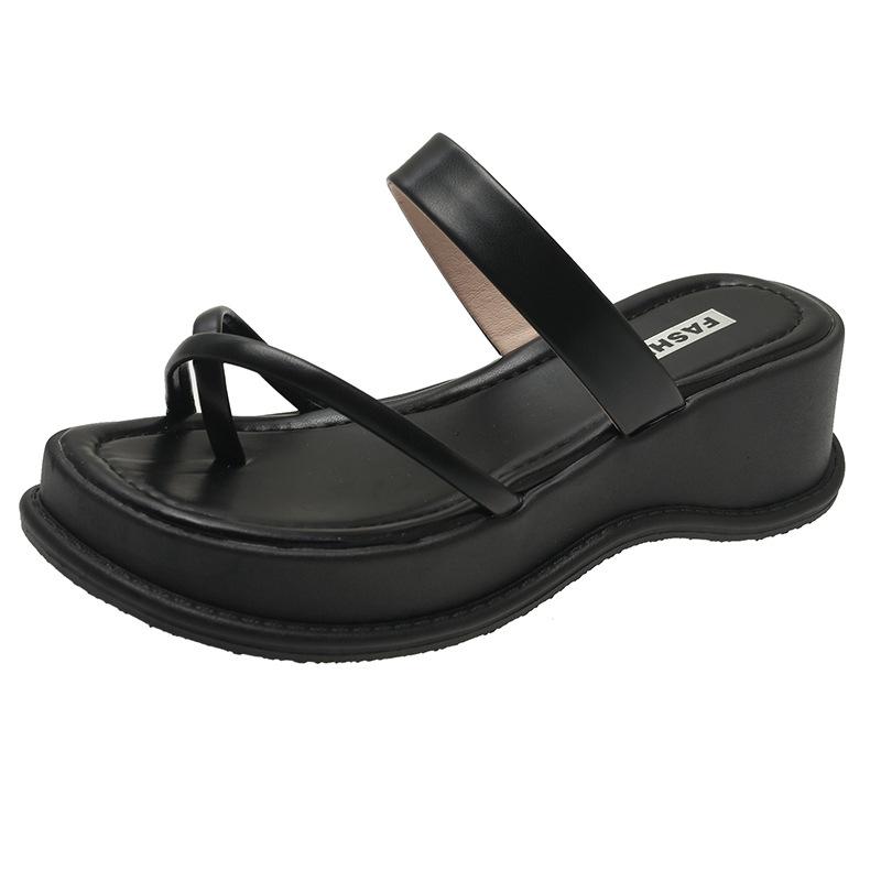 Hausschuhe mit dicken Sohlen für Damen, neuer Modetrend 2024, Sommersandalen, Temperamenttrend, Strandschuhe