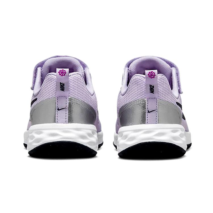 Nike REVOLUTION 6 Slip Resistant Cushioning Abrasion Resistant Low top Kids' Running Shoes Purple DD1095-500