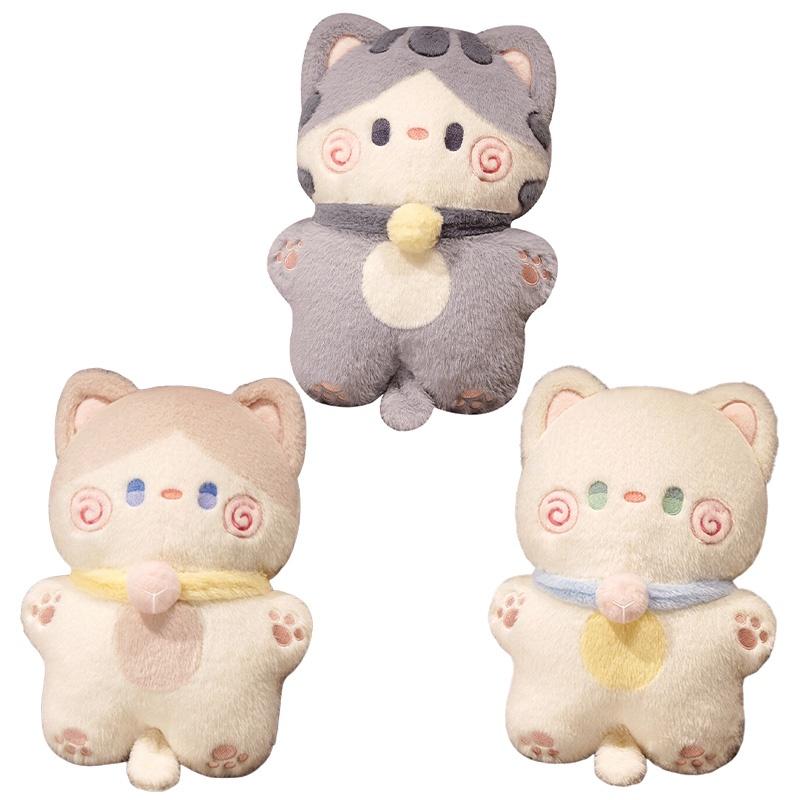 Adorable Standing Plush Cat Toy With Pp Cotton Filling Perfect For Decor And Cuddles