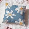 Hot Line Flowers Cushion Cover Soft Washable Pillow Case Multi-Scene for Couch Bed Travel Office Use