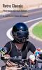 Fiberglass Retro Full Face Motorcycle Helmet for All Seasons - Unisex Winter Safety 3C Certified