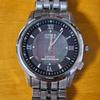 Used CITIZEN EXCEED Eco Drive Radio Solar Watch Silver