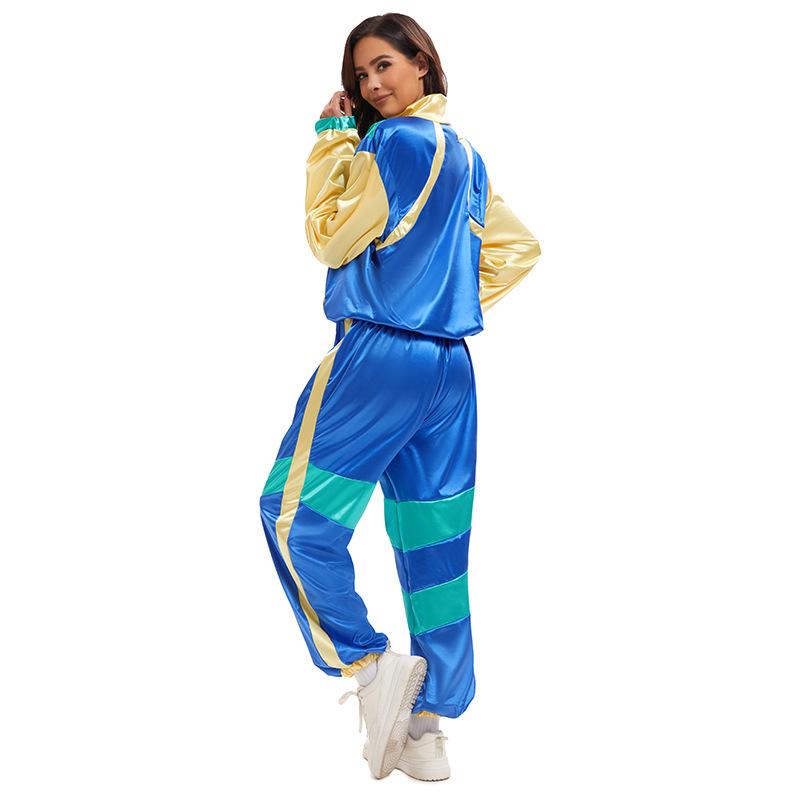 Neues Damen 70er Jahre Karneval Disco Kostüm Hippie Ball Hip Hop Bühnenkostüm Anzug