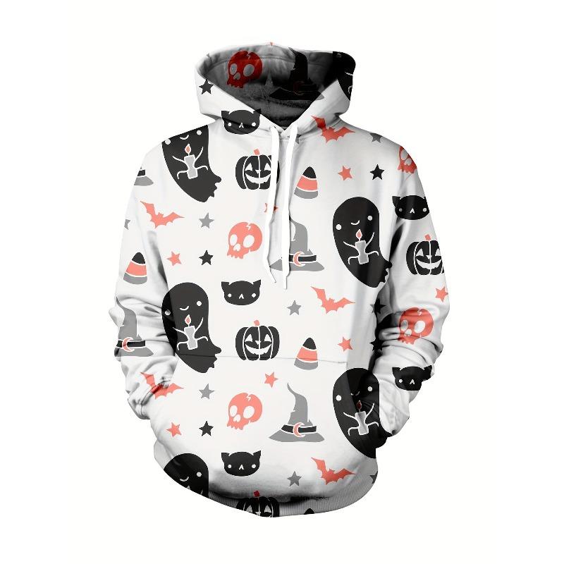 Autumn and Winter Men's Halloween Pixie 3D Printed Hooded Comfortable and Breathable Hoodies & Sweatshirts (men’s)