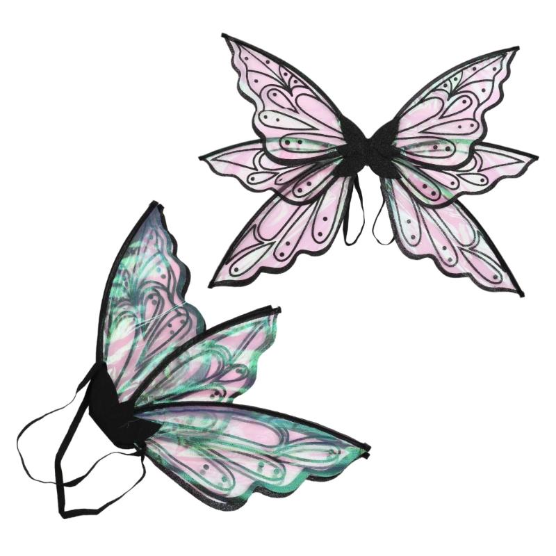 Princess Fairy Butterflies Angel Wing for Kids Girls Party Fancy Wand Carnival Costume for Halloween Cosplay