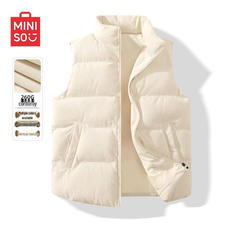 MINISO Men s Sherpa Lined Corduroy Vest M