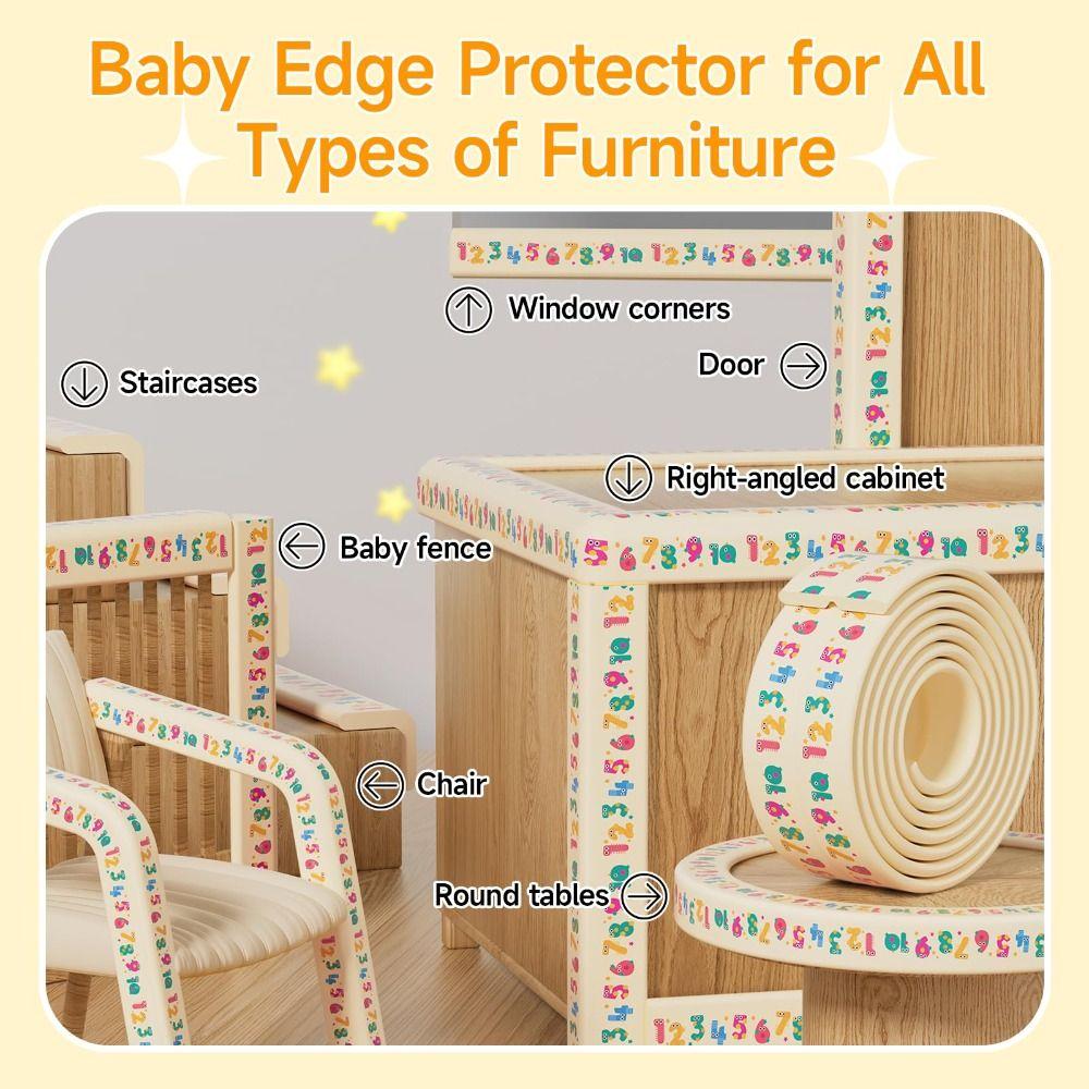 2m Desk Edge Guard Strip Baby Safety Foam Bumper Durable Wall Corner Protector  Children
