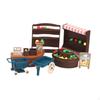 Dollhouse Fruit Vegetable Rack Miniature Shop Pretend Shelf Party Favor Food Toys