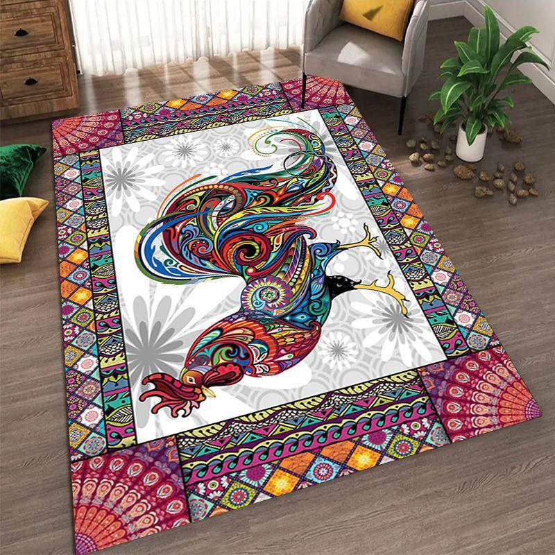 Bohemian Vintage Carpets Living Room Bedroom Carpet Printing Soft Entrance Floor Mat Home