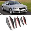 Car Bumper Canard Fin Splitter, 6pcs/Set Carbon Fiber Textured Car Bumper Fin Canard Splitter