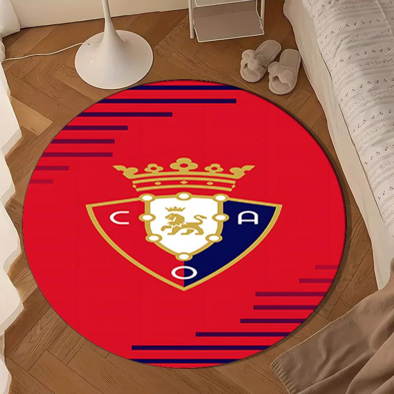 Red Blue Shield Atletico Round Mat Home Decor, Chair Rug For livingroom,Bedroom, Doormat Home Decor Birthday Gift Christmas Gifts