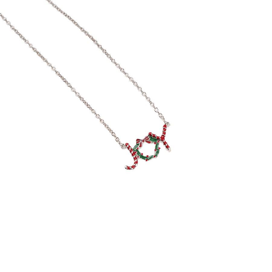 Cross-Border Christmas Necklace: 3D Holiday Tree & Reindeer Clavicle Chain