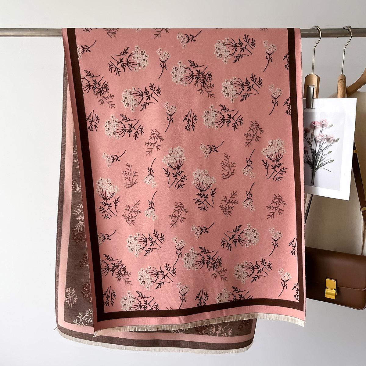 

Новый осенне-зимний маленький цветочный теплый шарф для женщин и зимний шарф для женщин 66*186cm