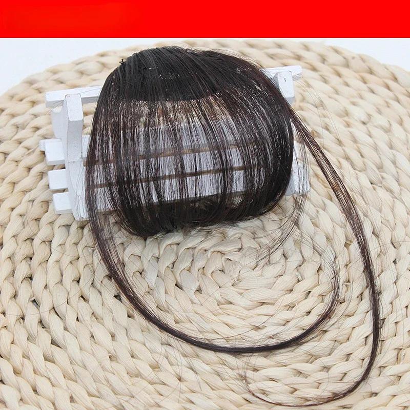 Gefälschte Air Bangs Haar-Styling-Tools Haar Clip-In Extension Synthetisches Haar Gefälschte Pony Natürliches falsches Haarteil Frauen Clip In Bangs