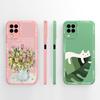 For Samsung M22 M32 A22 4G Case Cute Panda Soft Liquid Silicone Phone Back Cover For Galaxy M 22 32 A 22 Funda Camera Protectors