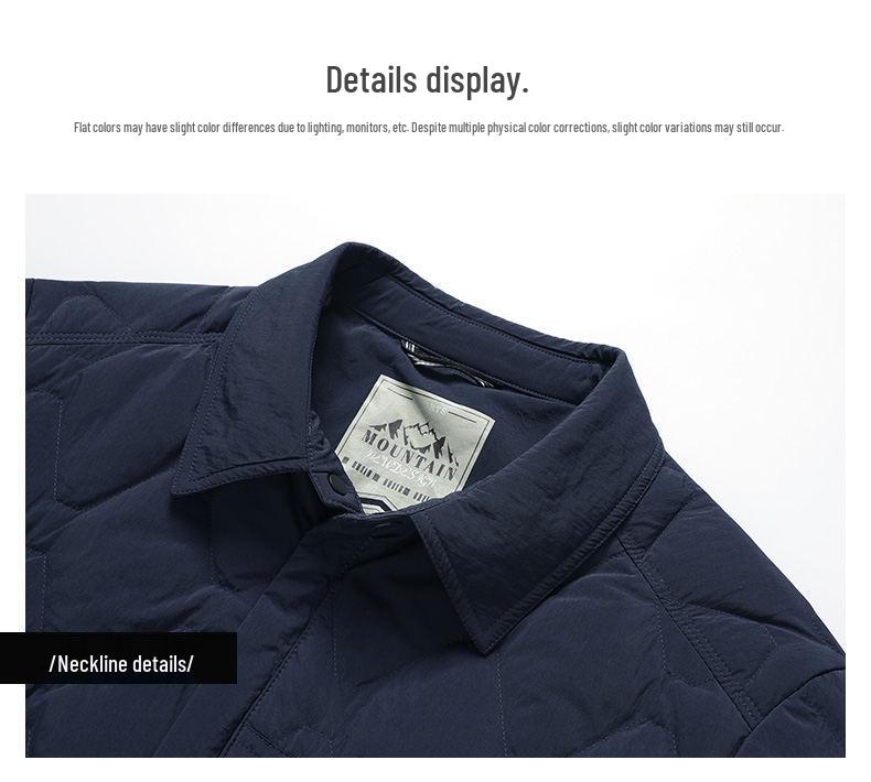 Men's Lightweight Lapel Duck Down Quilted Jacket