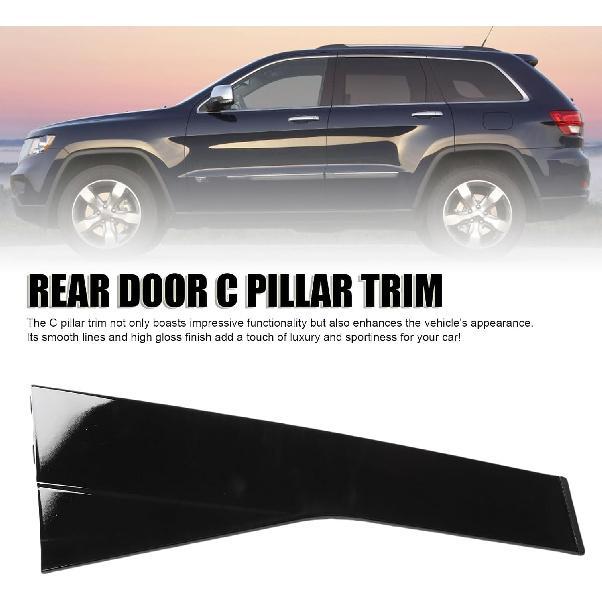 Rear Door C Pillar Trim Window C Pillar Cover Trim Applique Replacement for Jeep Grand Cherokee 2011-2021 (Right: 57010448, 57010448AK, 57010448AJ,)