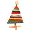 Wooden Rotating Christmas Tree Ornament Decorations Lightweight Creative Craft for Party
