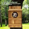 Holz-Eulenhaus Runde Öffnung Vogelhaus Große Größe Nistvögel Brutkasten Hängendes Haustierzubehör Balkondekoration