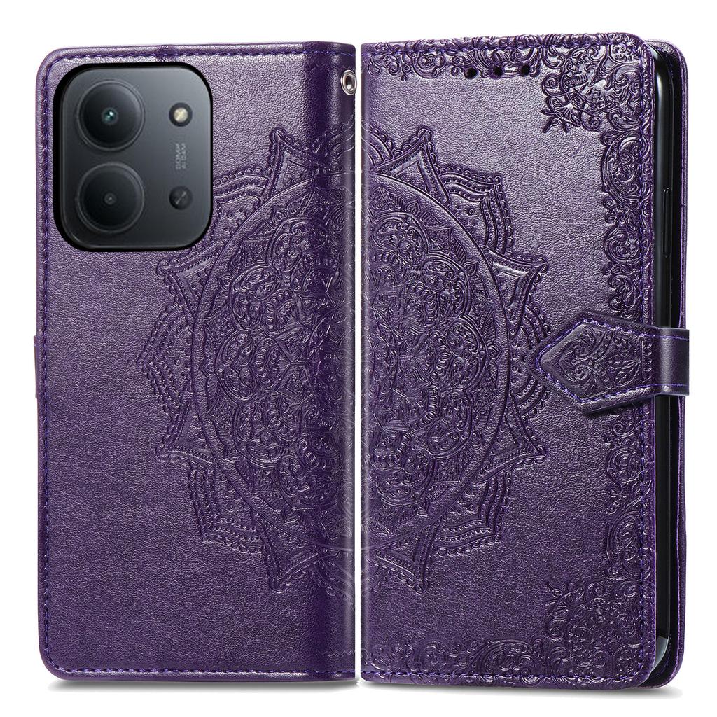 Phone Case For Xiaomi Redmi 15C 4G (EU) (173mm)/15C 5G (EU) (173mm)/Poco C85 4G (173mm) Wallet Mandala Flower Leather Cover Stand View