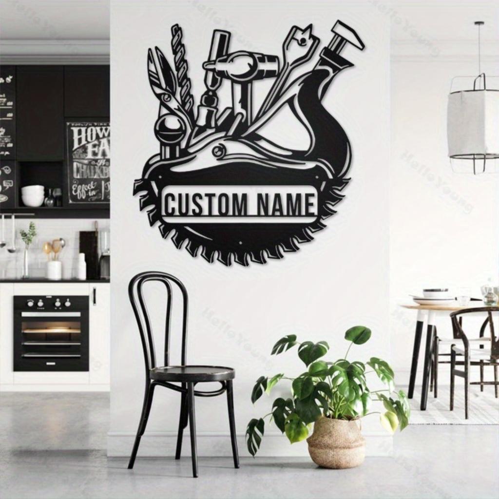 Customizable Metal Sign Personalized Last Name Tool Theme Home Decor Hot Sale