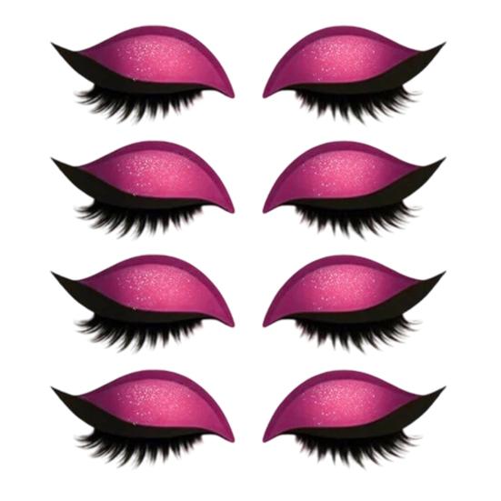 1/2/3/4/5 Pairs Lazy Eye Shadow Eyelash Patch 2-in-1 Eyeshadow Eyelashes Makeup Stickers
