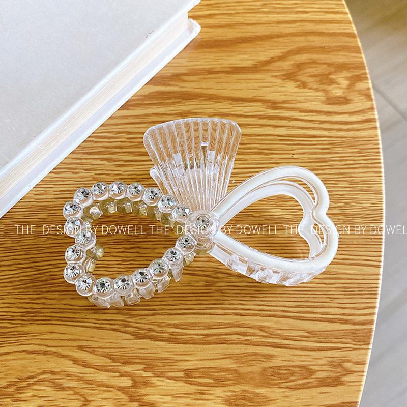 Elegant Fashion Korean Pearl Rhinestone Hair Clip For Women In Heart And Designs Bow