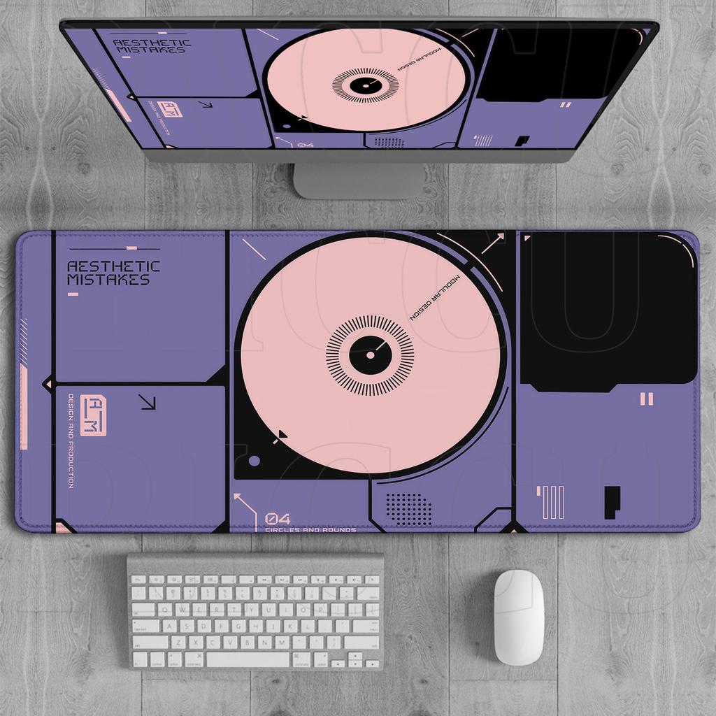 Recorder Gaming record Maximum size xcm Mouse Pad Non Slip Keyboard Retro Style XXL Laptop Desk Mat PC Accessories Carpet