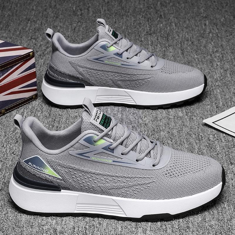 Men's Mesh Shoes Summer New Breathable Soft Soled Casual Sports Shoes Outdoor Running Shoes Fashionable Student Lightweight Spor