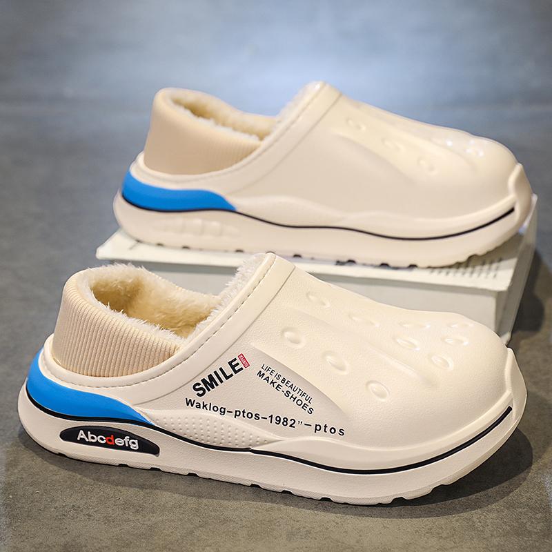 

Men s slippers winter outdoor Warm Fluffy slippers 2024 Winter Slippers Home Plush Women Cotton Shoes unisex winter cotton shoes 45