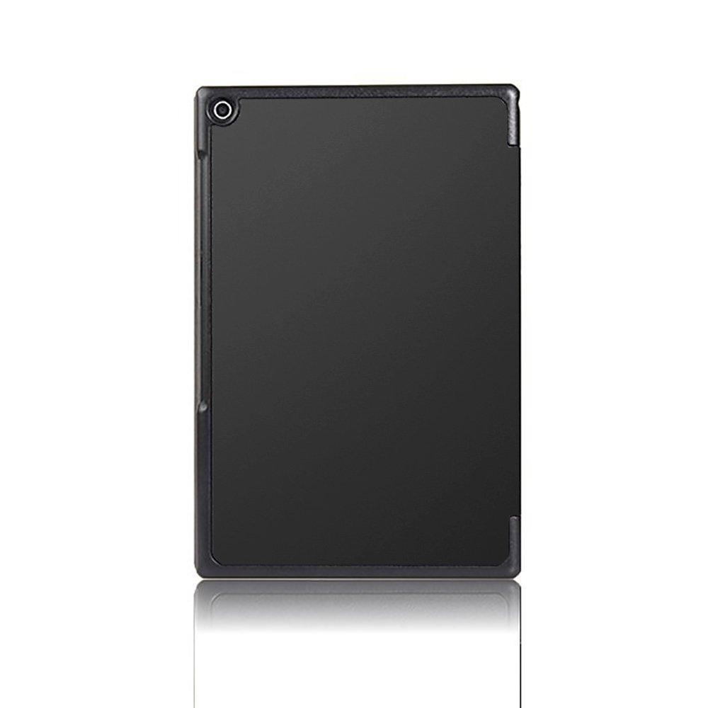 PauTion pouzdro na tablet Sony Xperia Z2 kryt na tablet Xperia Z2 stojánek chytrý kryt odolný proti poškrábání PU kůže Xperia Z2 skládací na tři díly (Tablet Sony, černý)