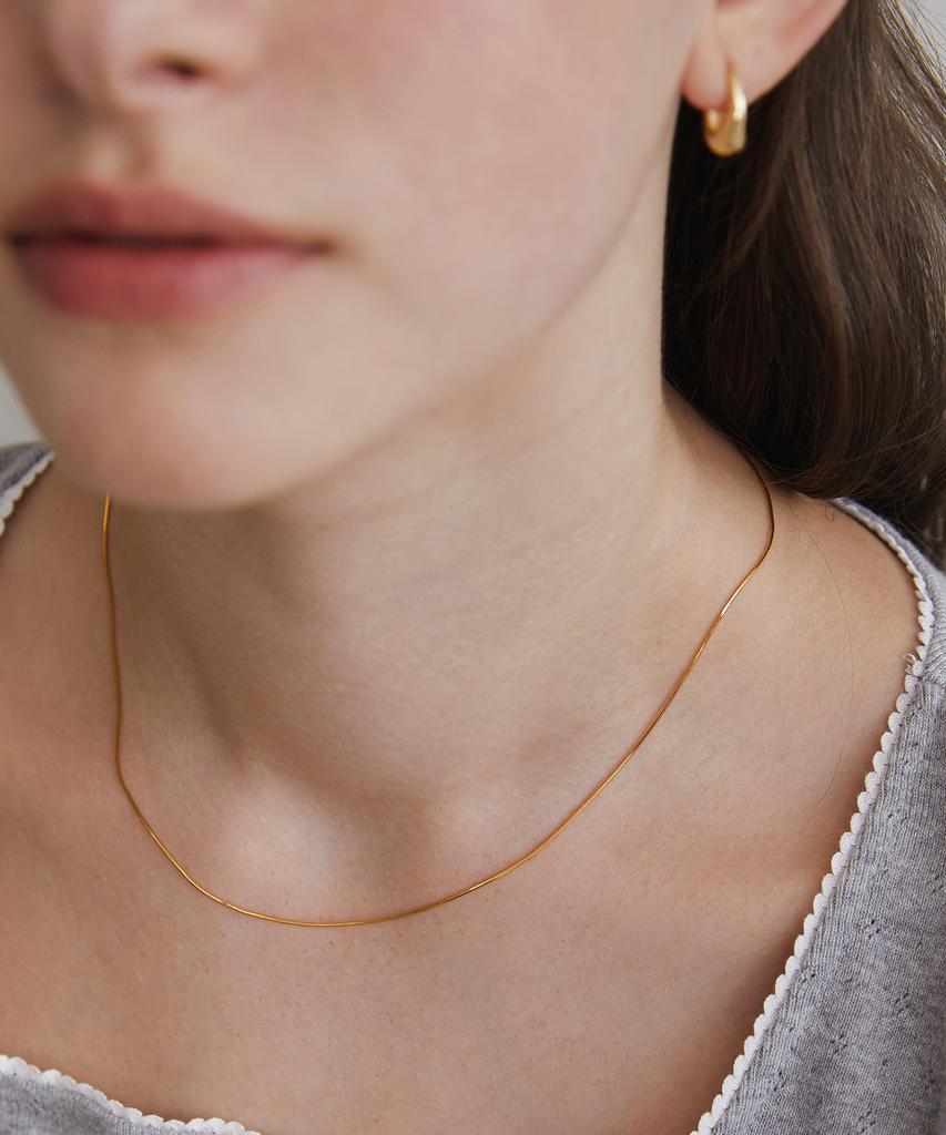 Tatiana (Silver 925) Daily Slim Snake Chain Necklace Nz2421