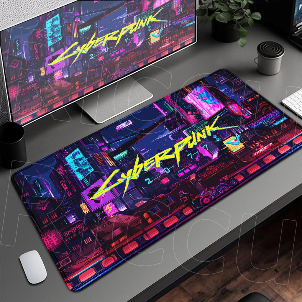 Kawaii Anime Girl Deskmat HD Printing C_cyberpunk Non-slip Mouse Pad XXL Laptop Gamer Dragon Speed Keyboard Rug Durable Washable
