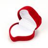 Exquisite Gift Storage Cute Velvet Ring Box Jewelry Box Wedding Ring Box Red Heart