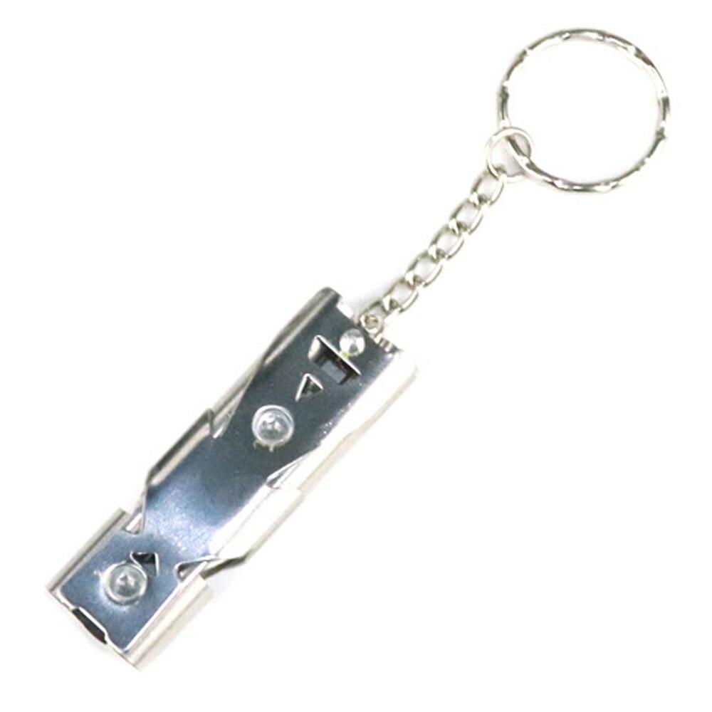 Double Pipe Whistle Pendant Nøkkelring Høy desibel Bærbar Outdoor Survival Emergency Camping Tool Multifunction Whistle 1PC