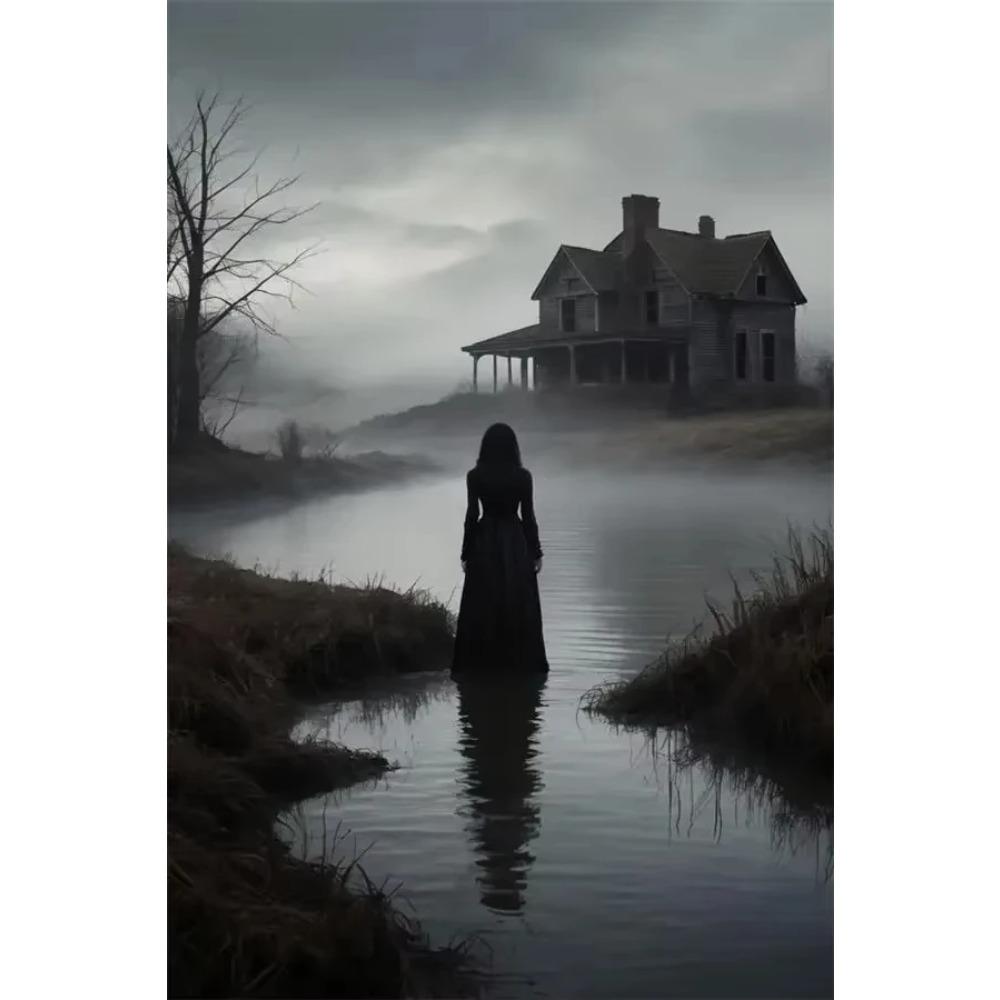 Dark Academia Art The Witch Demon Poster Prints For Living Room Home Decor Magic World Gothic Crow Canvas Painting Wall Art G
