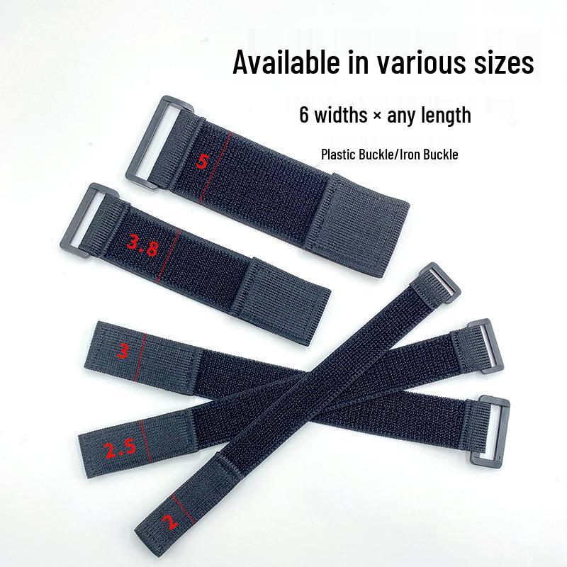 

Heyuan Non-Scratch Self-Adhesive Elastic Hook & Loop Cable Tie Tape for Arm and Waist Binding 2CM width * 20CM length (plastic buckle)