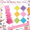 Yexiya 12 Pads Pop up 3x3 Refill Pop up Sticky Notes with Lined Bright Colors Self Stick Post for Office Shool Home