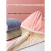 Double Layer Hair Cap Coral Fleece Towel 25x65cm Pink, Green, Blue, 3 Pieces